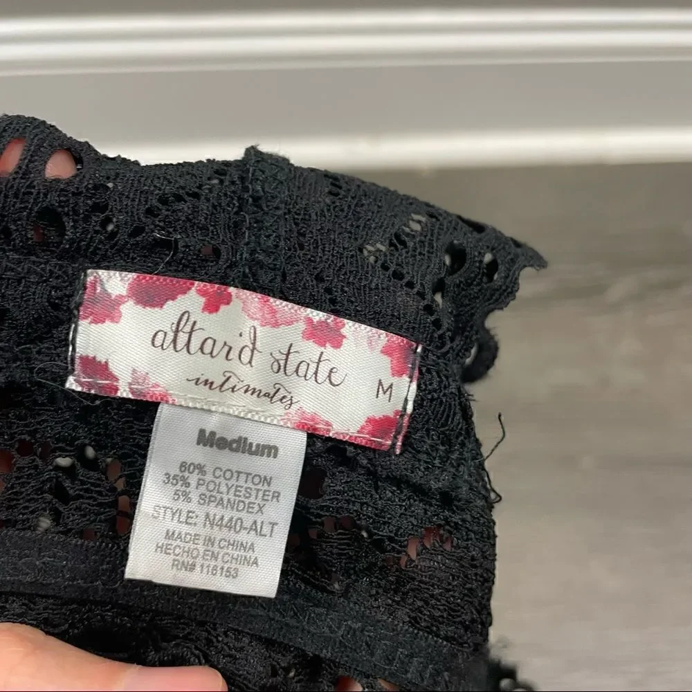 Altar’d State black racerback lace crochet bralette